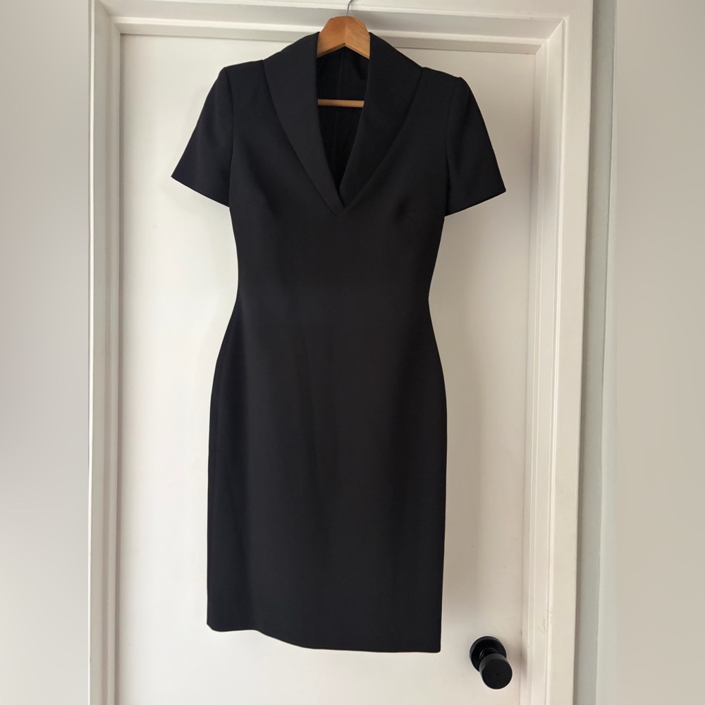 Rubin Singer Black Dress Sheath Size 2 Y2K Vintage Minimalist